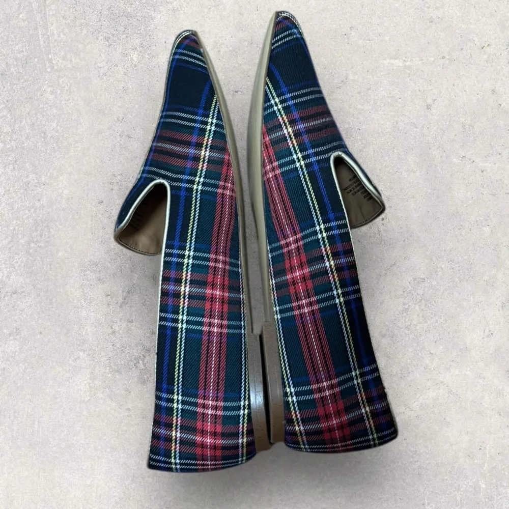 J. Crew tartan plaid smoking loafers
